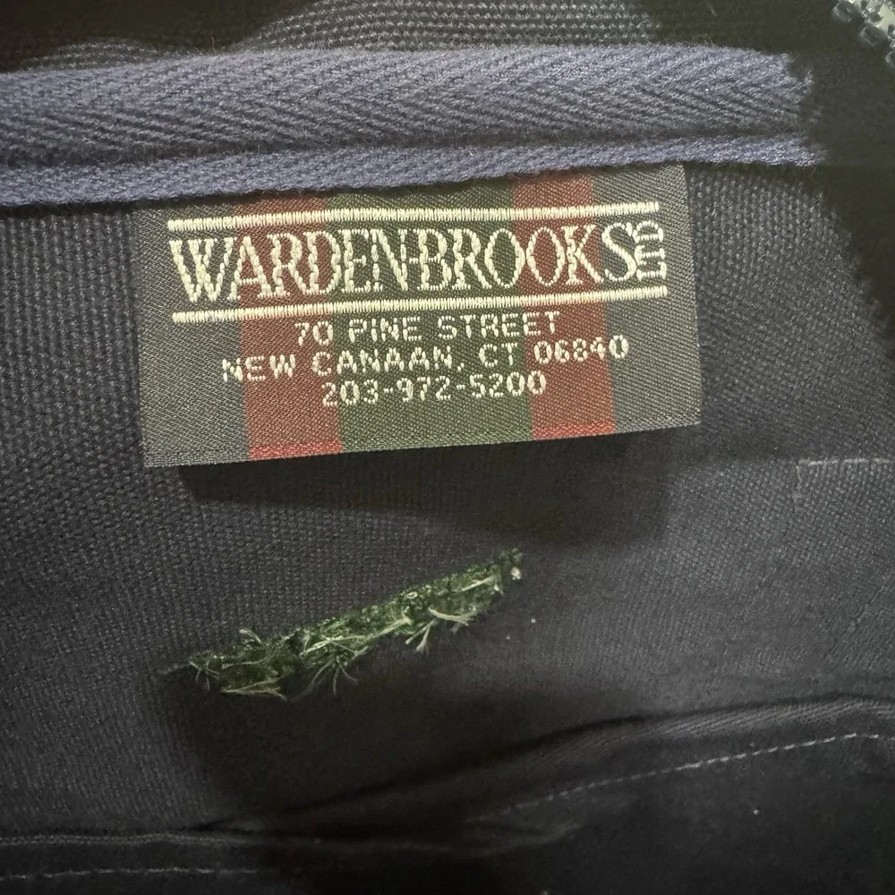 Vintage Warden Brooks Fred Alger Management Wall Street Canvas Bag Tote USA